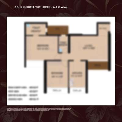 2 BHK LUXURIA WITH DECK - A & C Wing of Codename Next Level