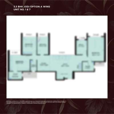 3.5 BHK JODI OPTION A WING UNIT NO 1 & 7 of Codename Next Level