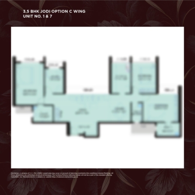 3.5 BHK JODI OPTION C WING UNIT NO 1 & 7 of Codename Next Level